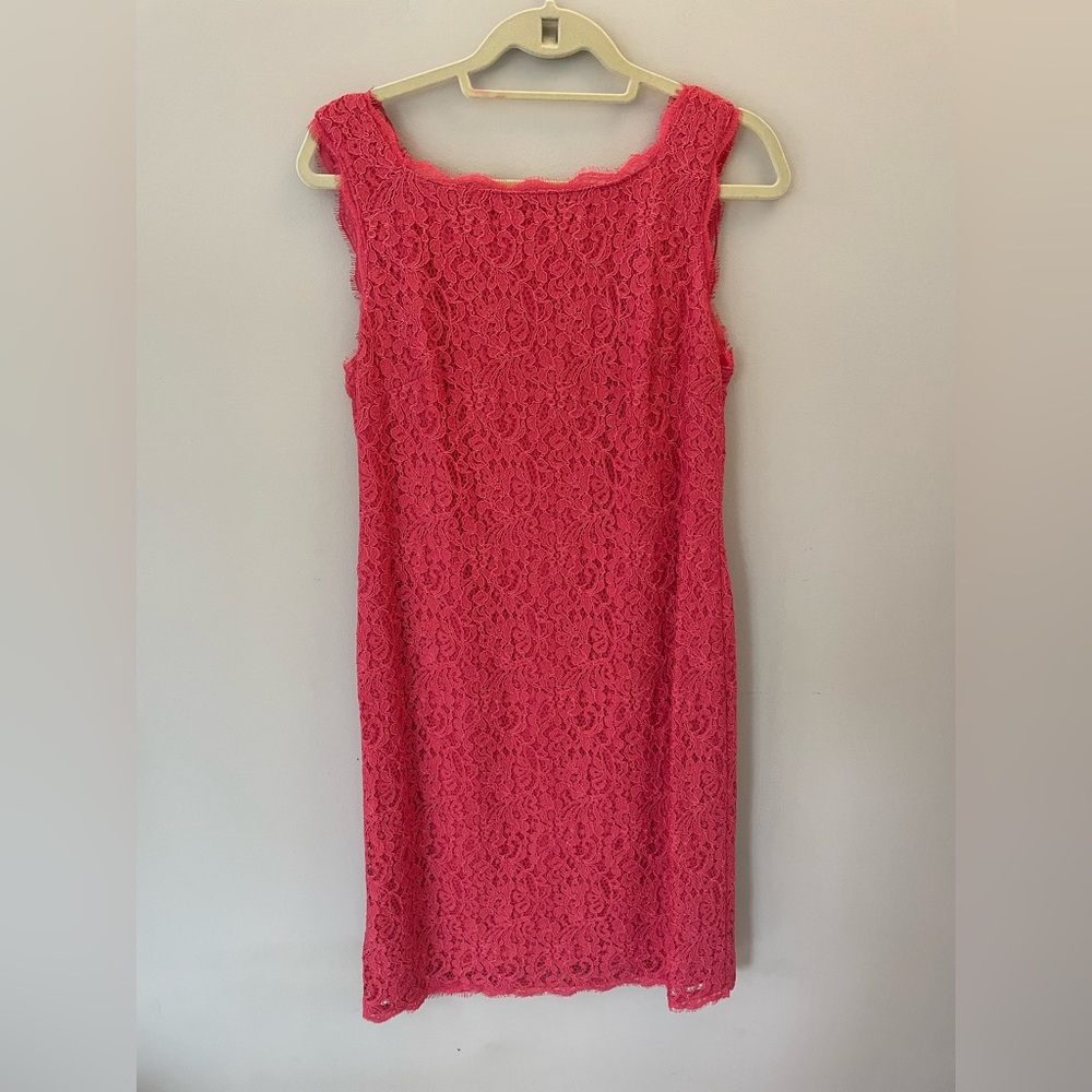 Adrianna Pappel lace sheath crew neck dress sz 12